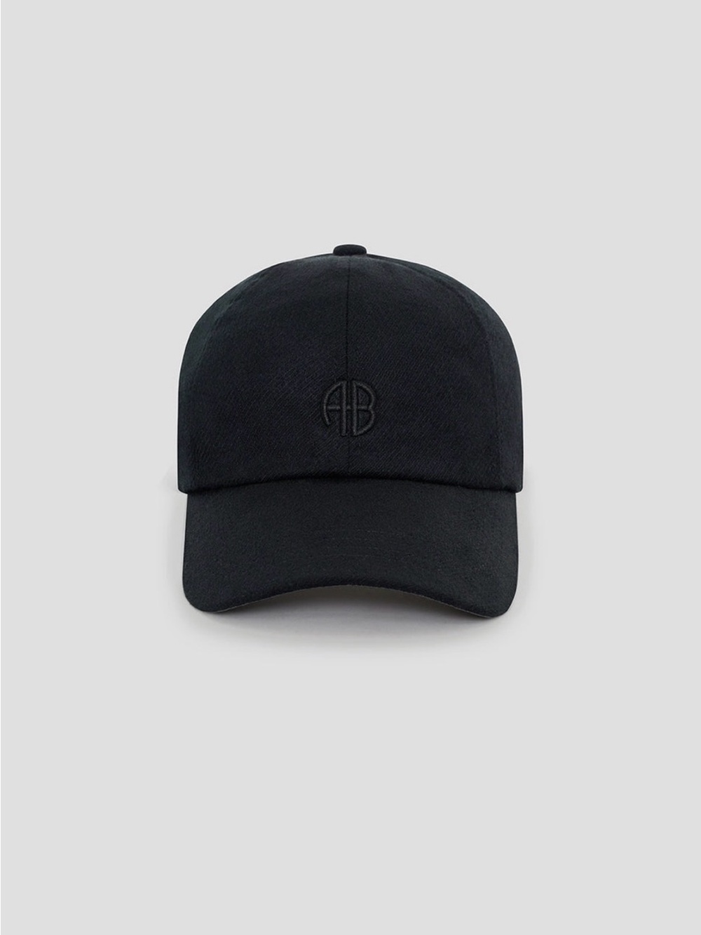 Anine Bing Jeremy Baseball Cap Framed Monogram - Black